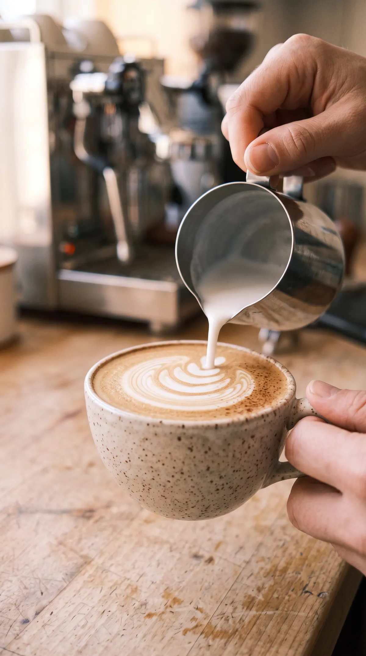 Pouring the rosetta