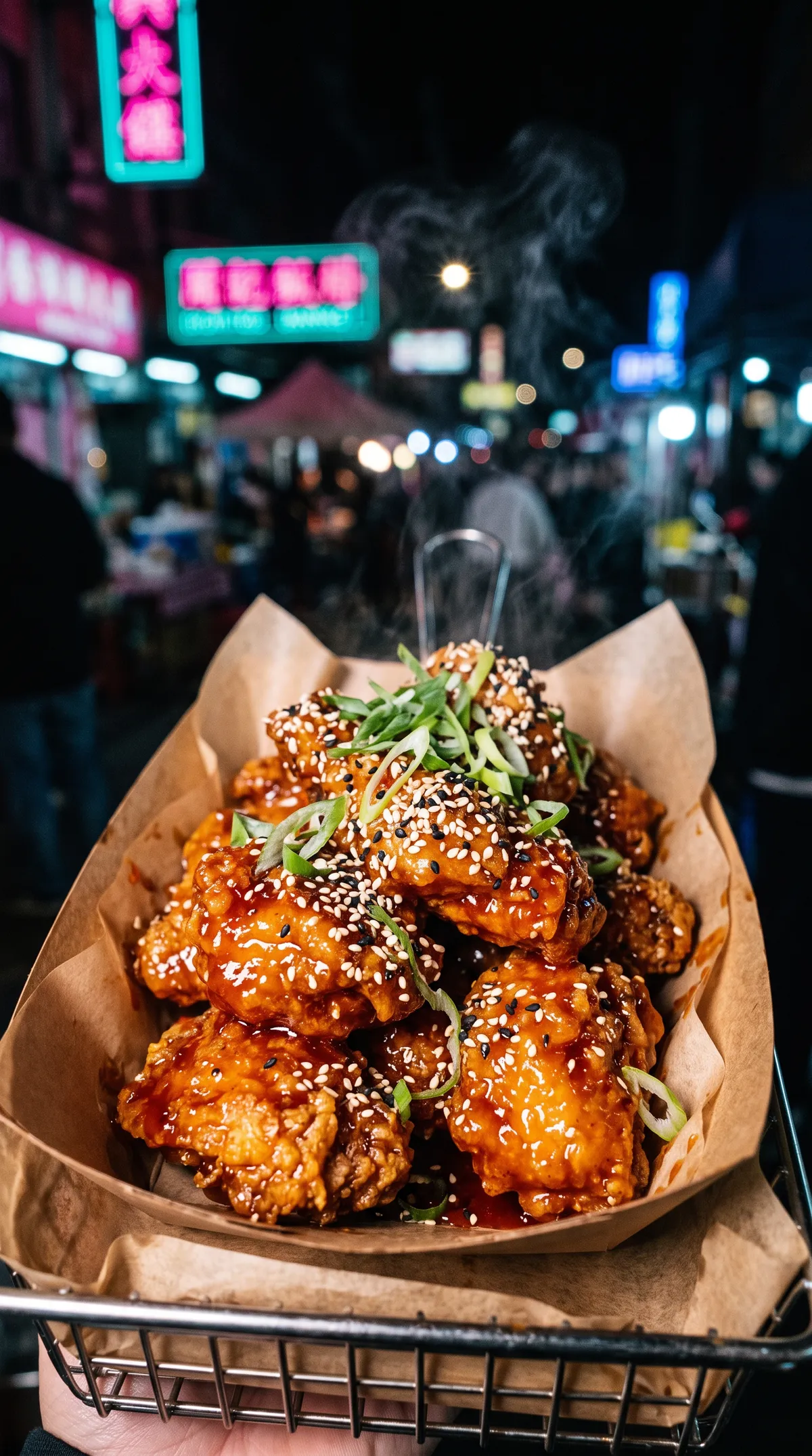 Korean fried chicken, gochujang glaze