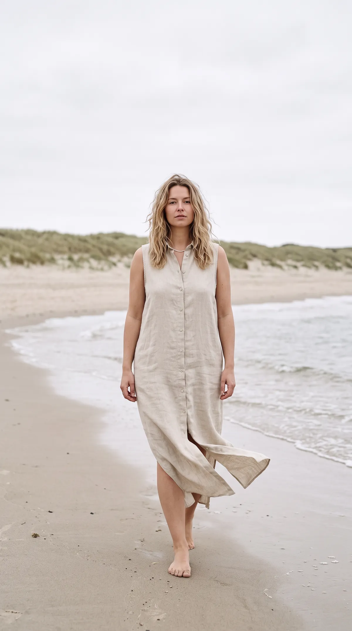 Shirt dress at the waterline