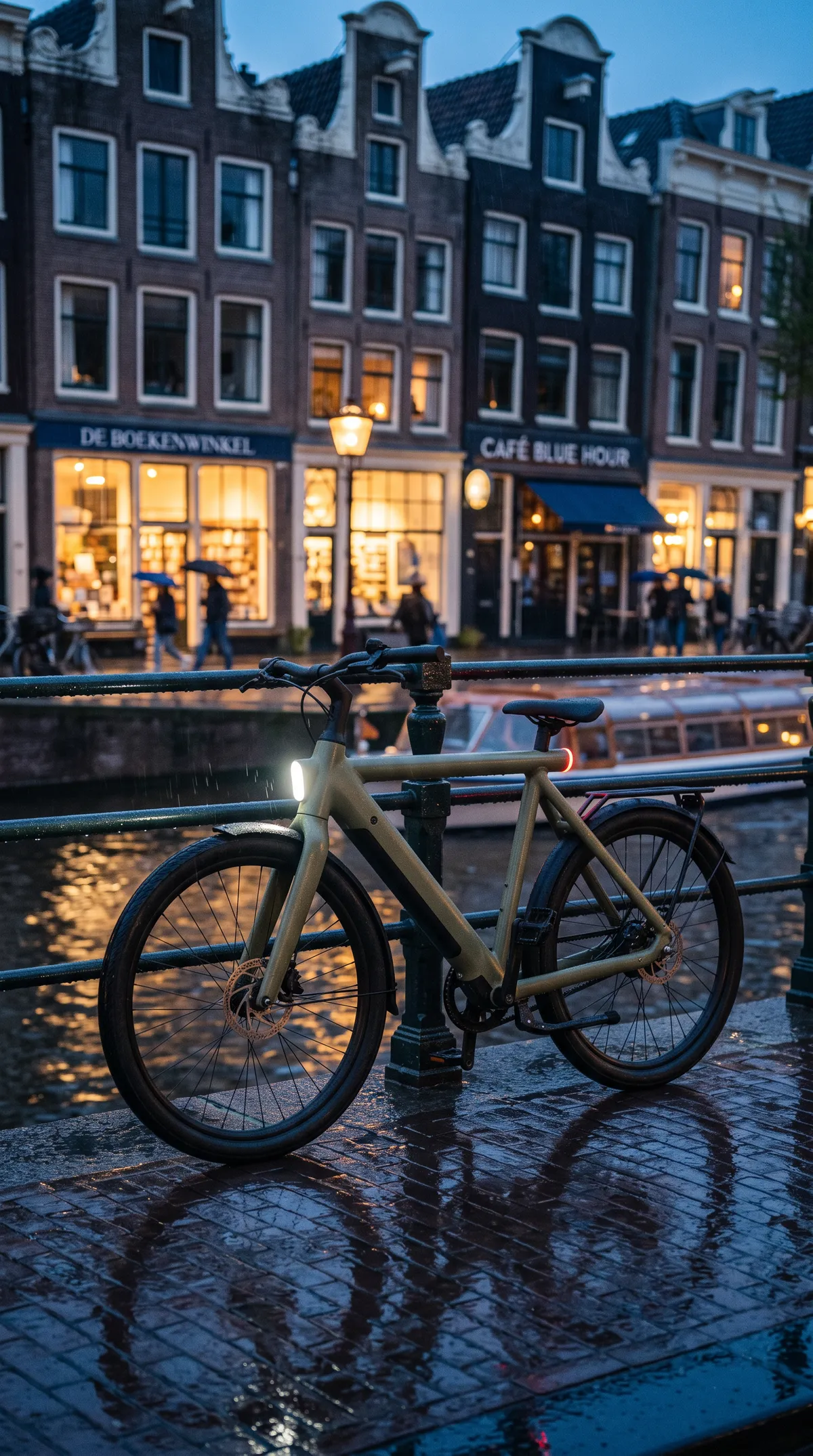 Parked by the canal
