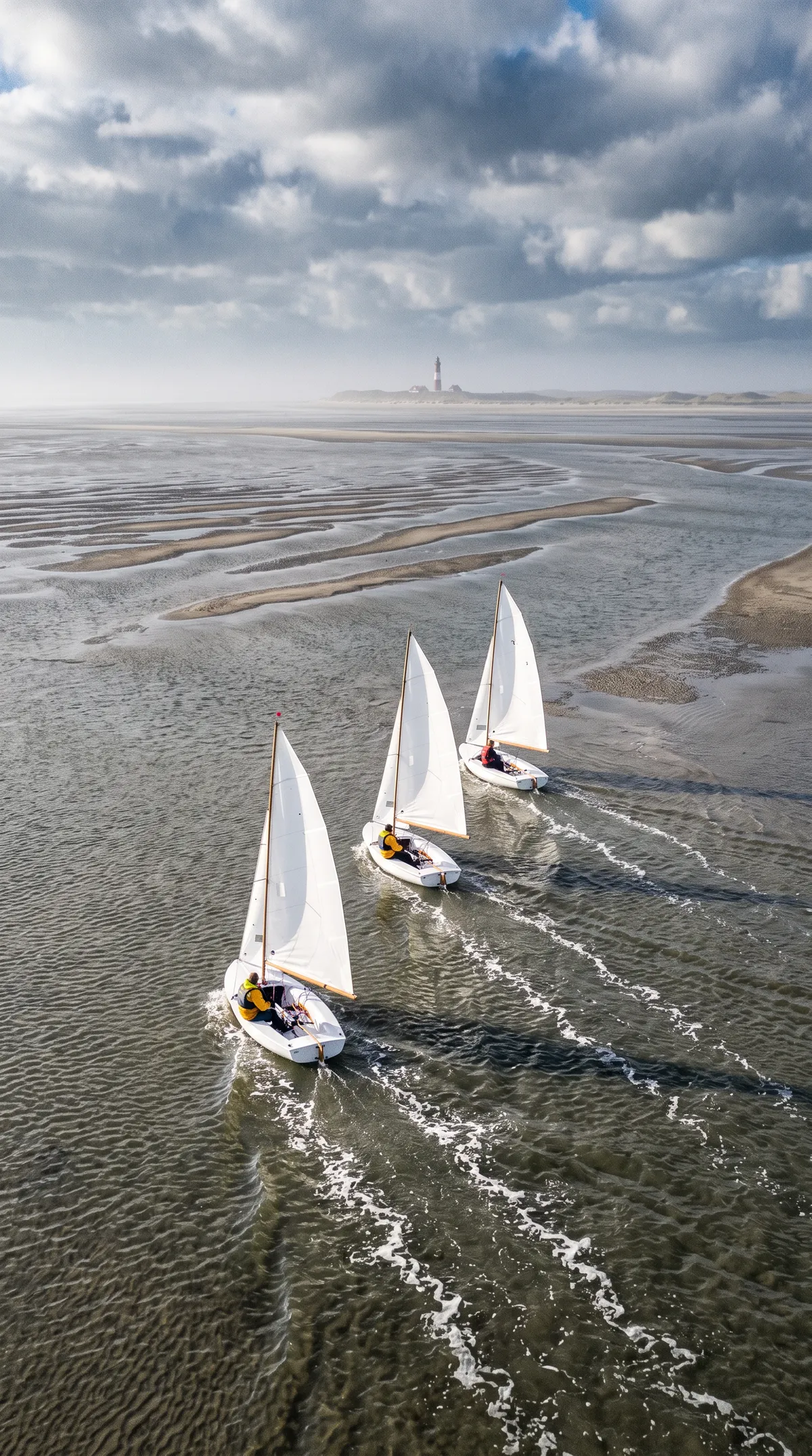 Three boats, from above