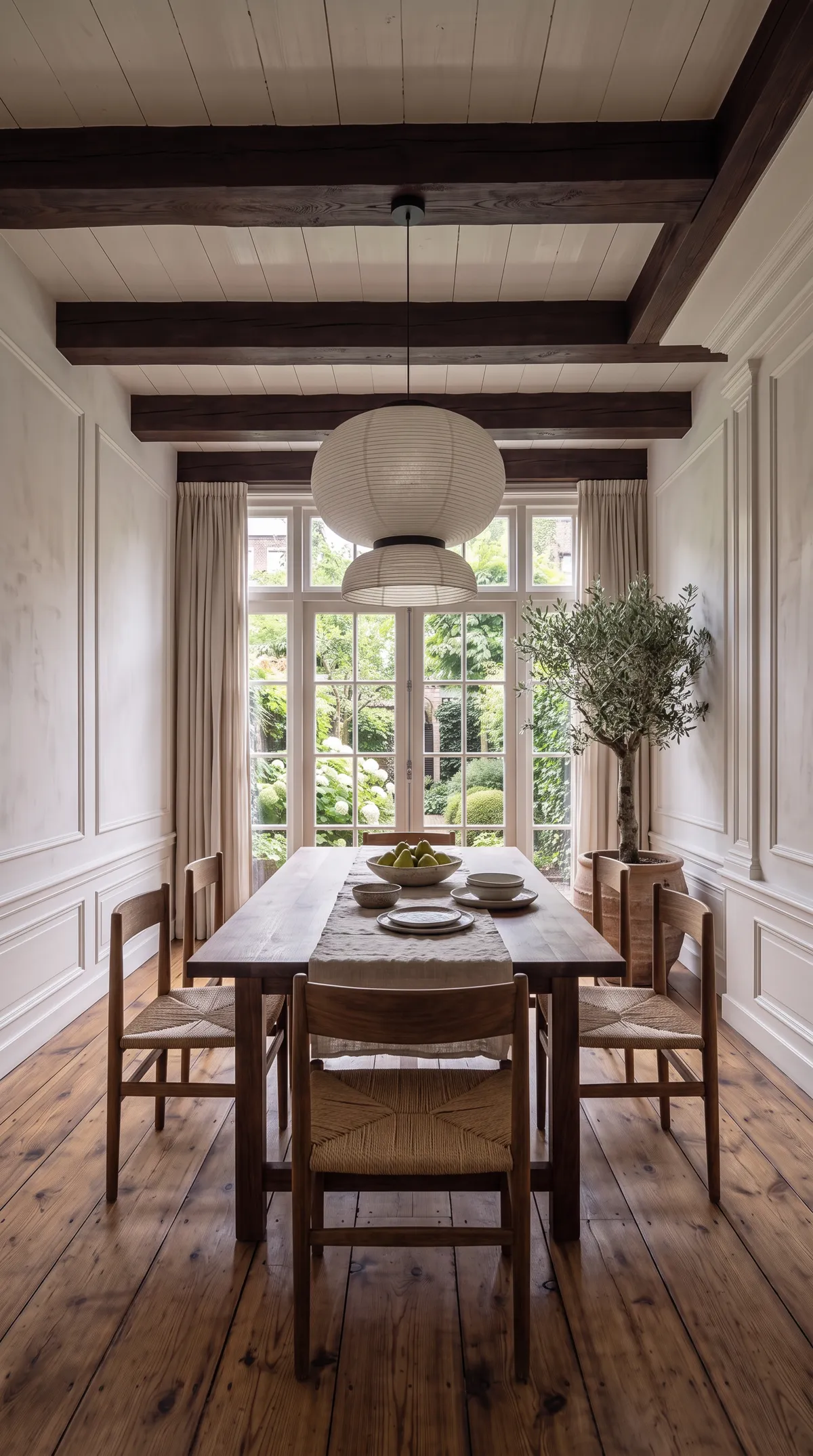Dining room, virtually staged