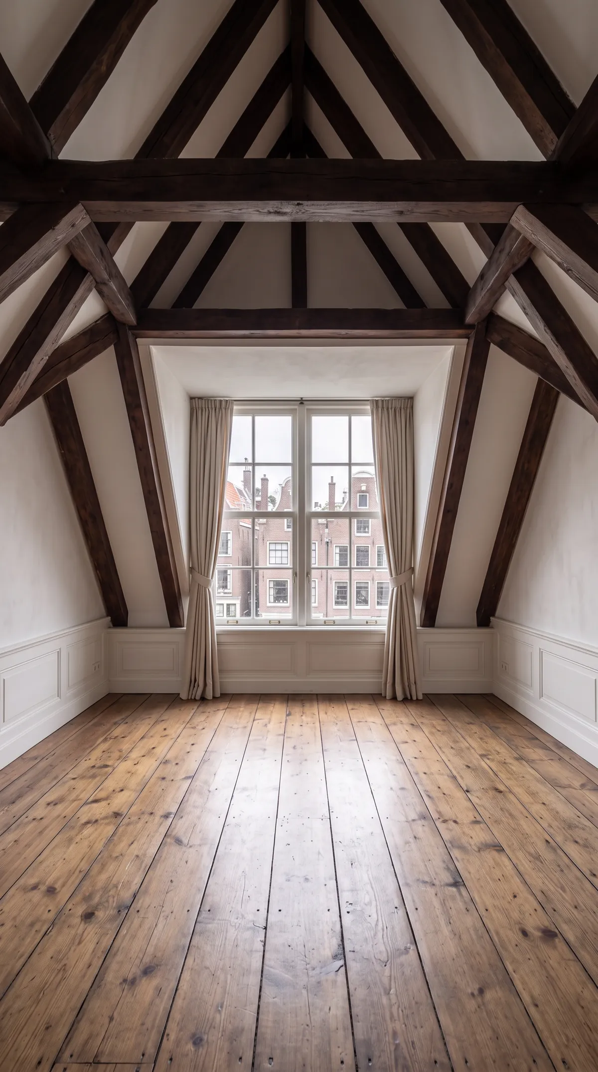 Attic bedroom, empty
