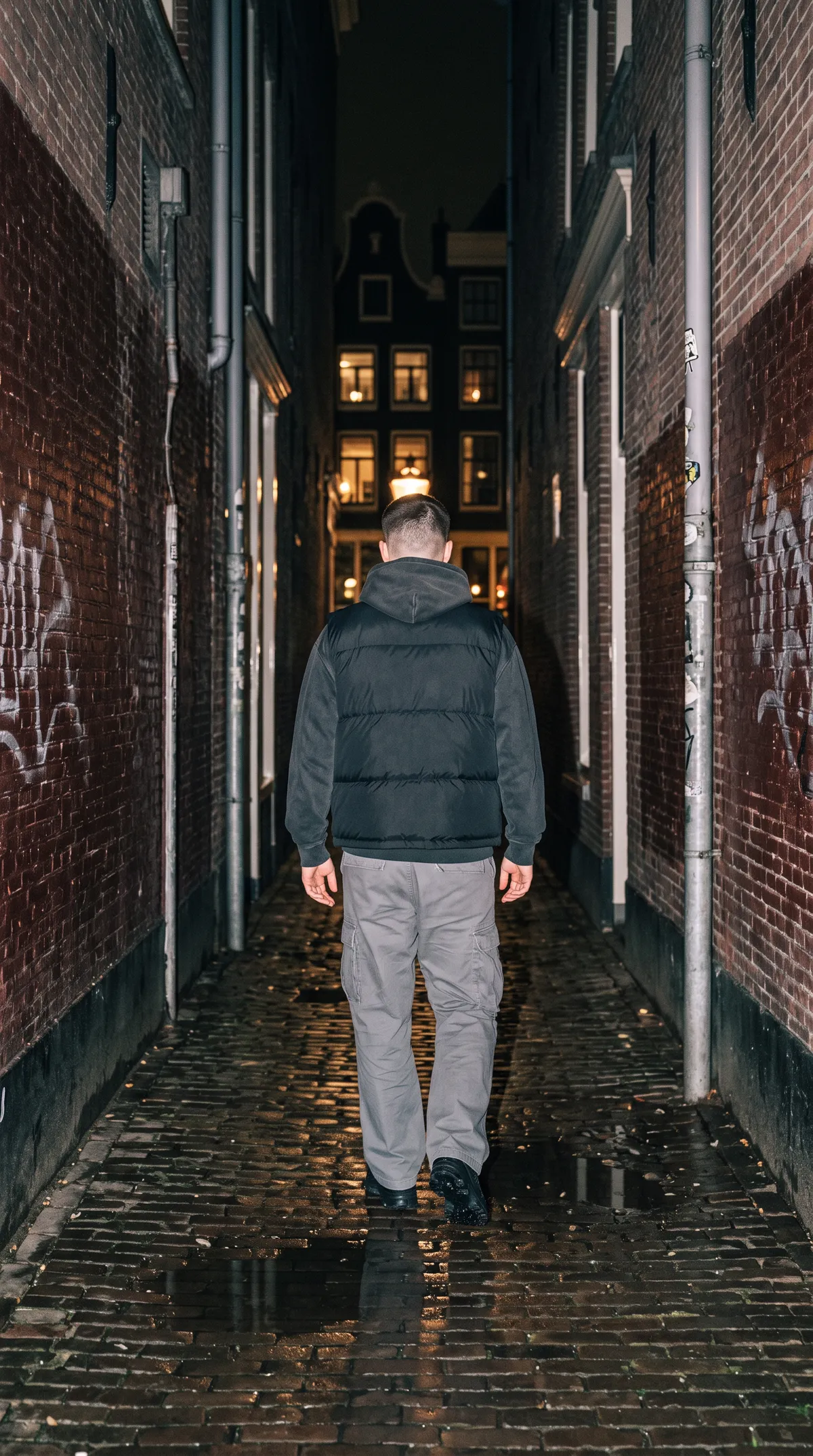 Walking away down the alley