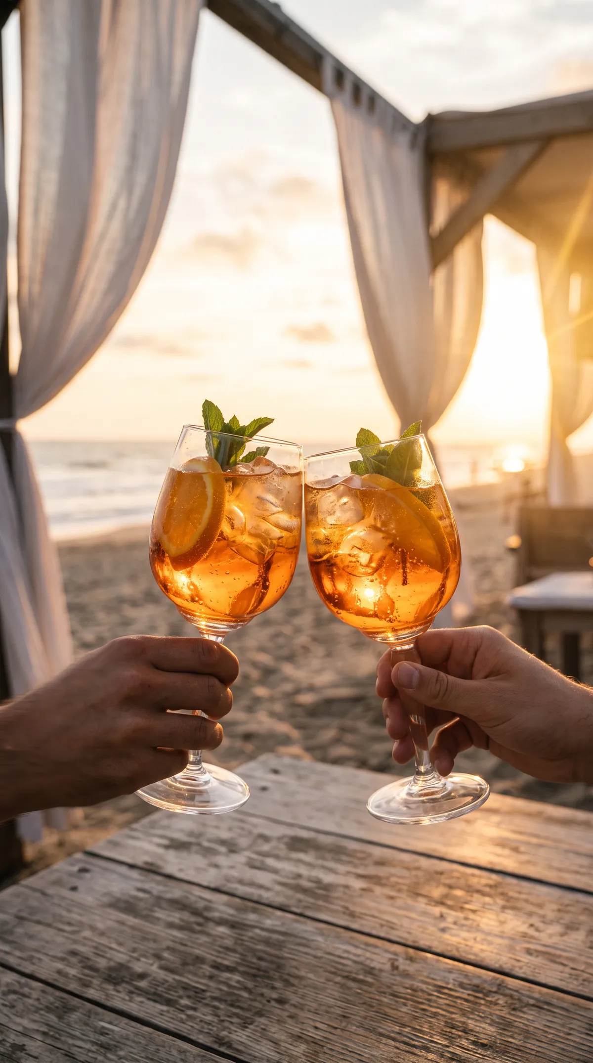 Two spritzes, one toast