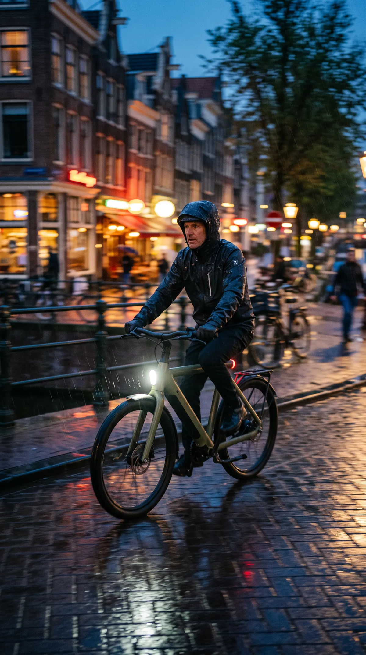Blue hour, in the rain